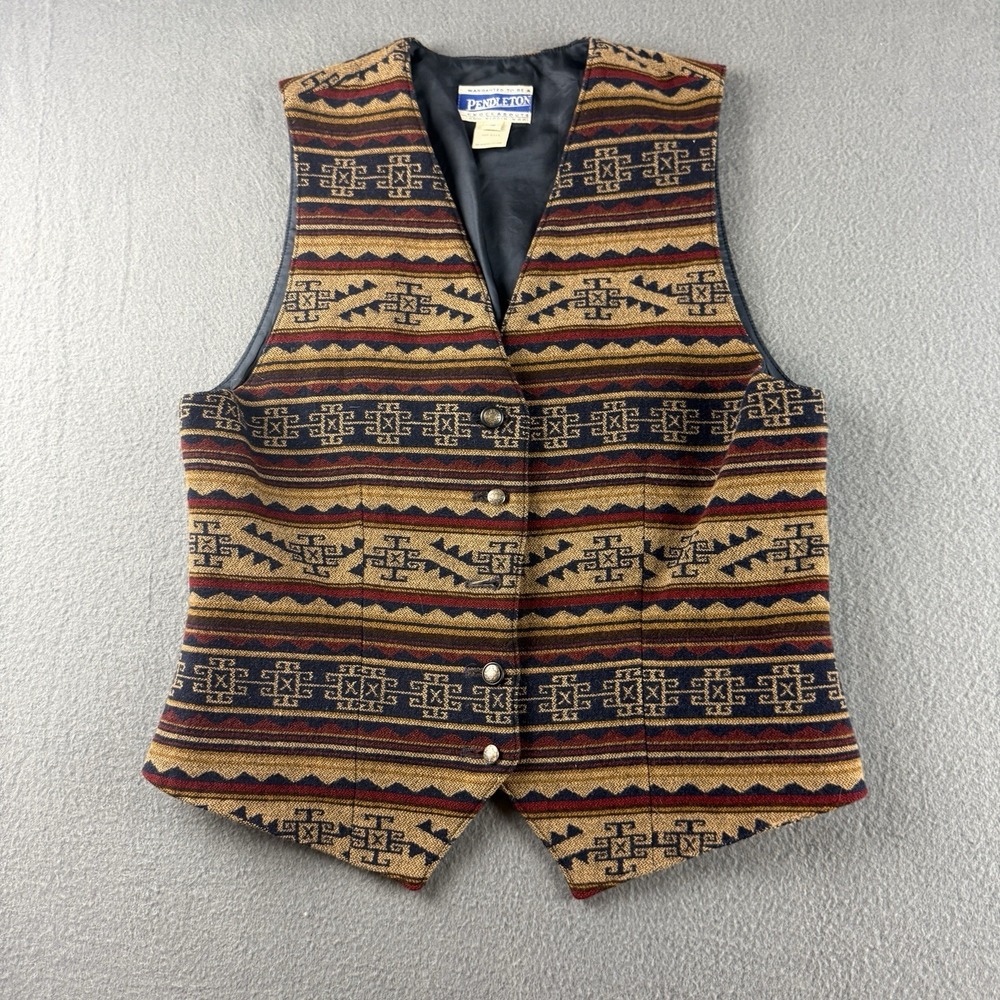Pendleton Vest Women's 10 Aztec Navajo Knockabouts Vintage 100% Virgin Wool